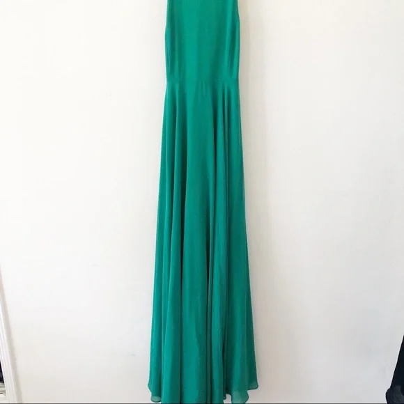 NWOT LuLu's Green Maxi Dress sz s - Picture 4 of 10